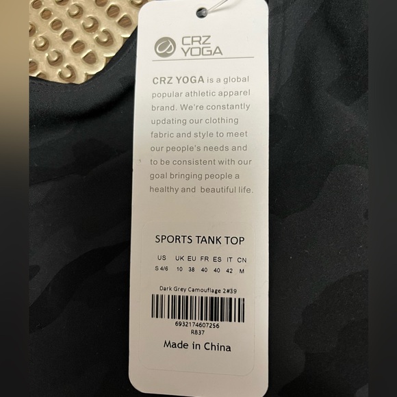 Crz yoga tank with built in sports bra sm - Picture 3 of 3